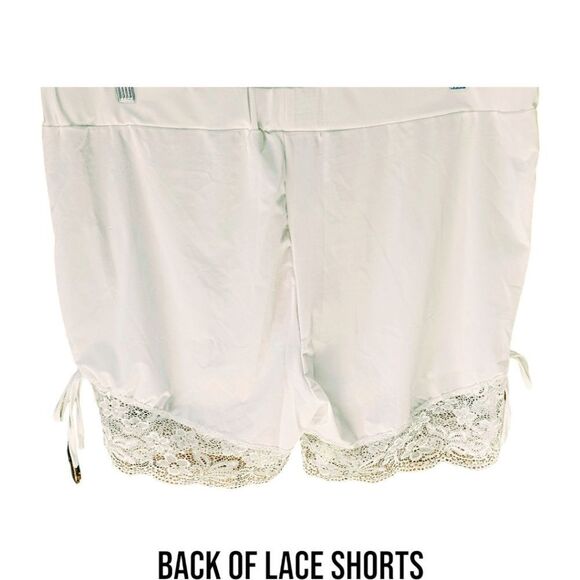 ROSE GAL Plus Size 3Piece Tank Tops Floral White Lace short Set. SIZE 22 - Picture 9 of 16